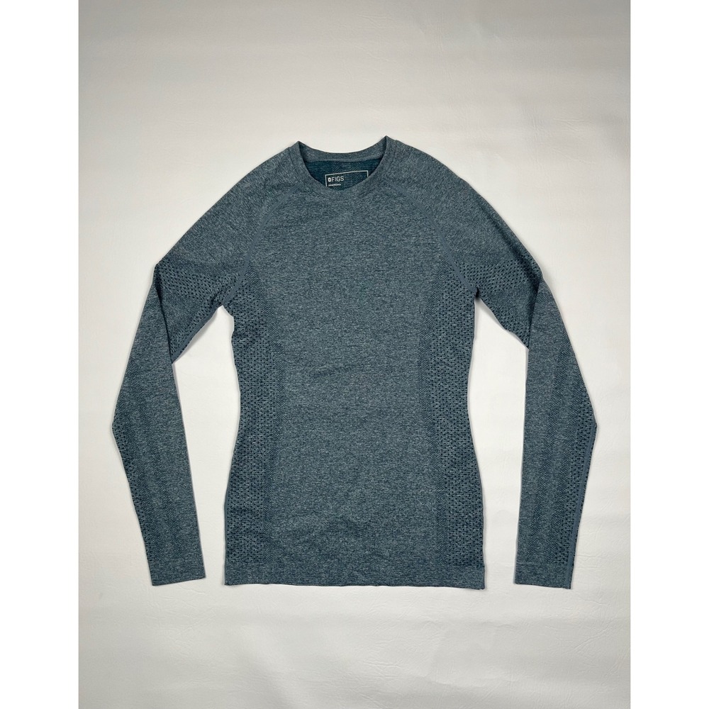 FIGS Salta Seamless Underscrub Womens XS Blue Long Sleeve Top